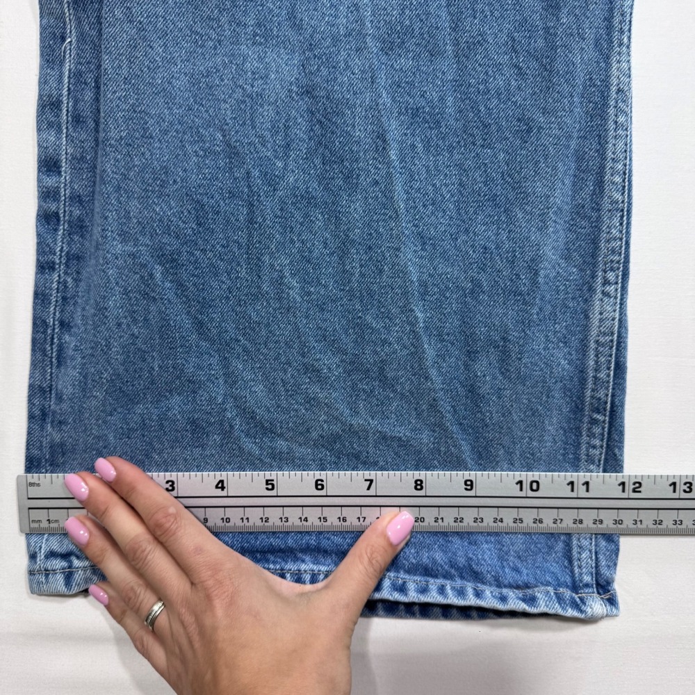 Lee x H&M Wide Leg Jeans Medium Wash High Rise Women's 8 Streetwear Minimalist - Picture 13 of 13